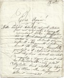 A3019N Tecsy Samu, militar &icirc;n armata revoluționară maghiară, scrisoare către tatăl său, Tecsy S&aacute;muel, 1848 sau 1849, T&acirc;rgu Lăpuș, Maramureș