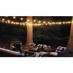 Ghirlanda Luminoasa de Exterior, lungime 6m, cu 3Bec/m, Glob Opac