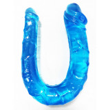 Dildo Double Realistic Heads Albastru 30 cm