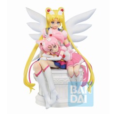 Sailor Moon Eternal Ichibansho Eternal Sailor Moon &amp;amp; Eternal Sailor Chibi Moon Figure foto