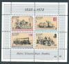 Grecia 1978 - Aniversare posta in Grecia vapor, tren, bloc neuzat