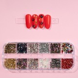 Cumpara ieftin Strasuri Unghii LUXORISE, Rainbow Crystals, 12 modele
