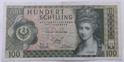 Austria, 100 Schilling 1969 foto