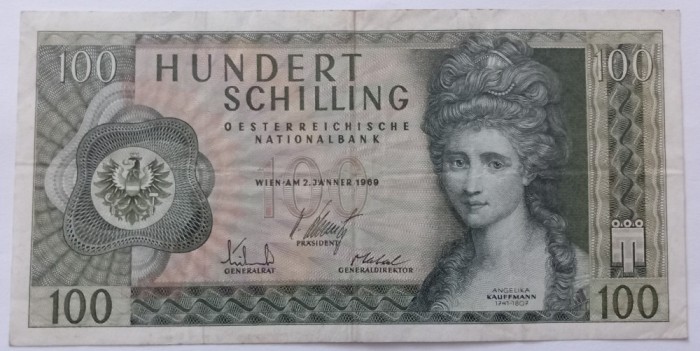 Austria, 100 Schilling 1969