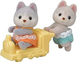 Figurine Sylvanian Families-Gemenii Catelusi Husky foto