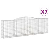 Cumpara ieftin Cosuri gabion arcuite 7 buc, 400x50x120/140 cm, fier galvanizat