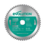 Panza circular pentru taiat aluminiu, pentru fierastraie circulare stationare Evolution &Oslash;185 x 25.4 mm, 60 de dinti TCT