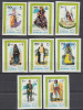 AJMAN, COSTUME - SERIE COMPLETĂ MNH IMPERF., Nestampilat