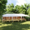 Cort Petrecere vidaXL Alb 4x9m, Pavilion Gradina, Protectie UV si Apa