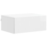 vidaXL Dulap de noapte suspendat Alb foarte lucios 49 x 34,5 x 20 cm 898453