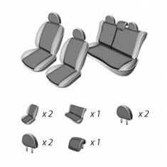 Set Huse Scaun Umbrella Fit Dacia Sandero 1 2008-2012 Bancheta Fractionata 45960 foto