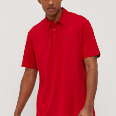 Wrangler Tricou Polo bărbați, culoarea rosu, material neted