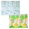 Covoras pentru copii, flippy, cu 2 fete, model drum/safari, din xpe+pe, impermeabil, antiderapant, protectie termica, +3 luni, pliabil, 150 x 200 x 1