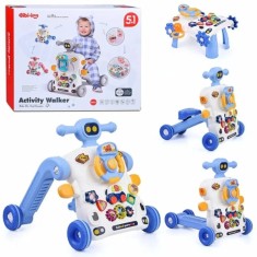 Premergator si antemergator multifunctional 5 in 1 WePro Store, mod trotineta, scuter, mers, centru de activitati si panou detasabil, tastatura muzica