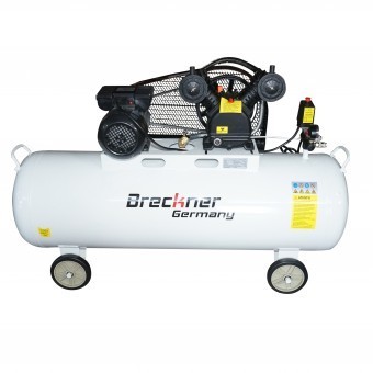 Compresor aer pe curea 200L, motor 2 cilindri in V 2.2KW/3CP, presiune maxima 8 bar, volum aer aspirat 325 L/min Breckner Germany foto