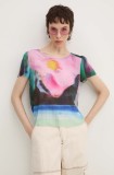 Desigual tricou PLISA femei, culoarea roz, 24WWTK95