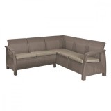 Cumpara ieftin Set de colț de grădină Corfu relax din ratan artificial cappuccino