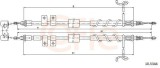 Cablu frana de parcare Ford Tourneo Connect, Transit Connect Motor 1.8 16V, 1.8 Di, 1.8 TDCi, 1.8 TDCi /TDDi /DI, parte montare spate, lungime