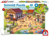 Puzzle 40 piese Farm Set Figurine Cadou, Schmidt