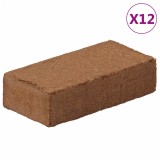 VidaXL Blocuri fibră de nucă cocos, 12 buc., 650 g/buc., 7,8 kg total