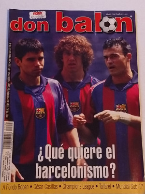 Revista fotbal - &amp;quot;DON BALON&amp;quot; (10.09.-16.09.2001) poster jucatorul VICENTE foto
