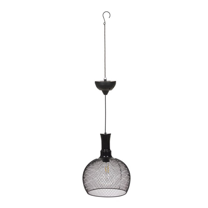Lampa solara suspendata Ju, 18.5 x 24 cm, corp metalic, acumulator inclus