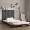 Gossi tablie de pat pentru perete, gri, 96x3x91,5 cm, lemn masiv pin