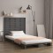 Gossi tablie de pat pentru perete, gri, 96x3x91,5 cm, lemn masiv pin