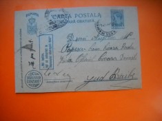 HOPCT CARTE POSTALA NR 516 F CENZURAT POSTA MILITARA - ANUL 1943 / TIMBRUL FIX REGELE MIHAI -STAMPILOGRAFIE -CIRCULATA
