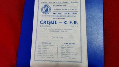 program Crisul Oradea - CFR Cluj foto