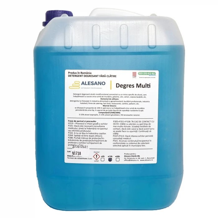 Degresant multisuprafete fara clatire, 10L, Degres Multi