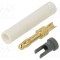 Conector banană 4mm albă ST&Auml;UBLI 32A 30V AC 60V DC aurit neizolat