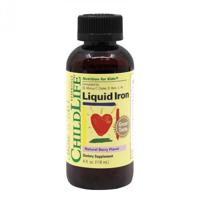 Supliment Alimentar Liquid Iron 10mg Childelife Essentials Secom 118.50ml