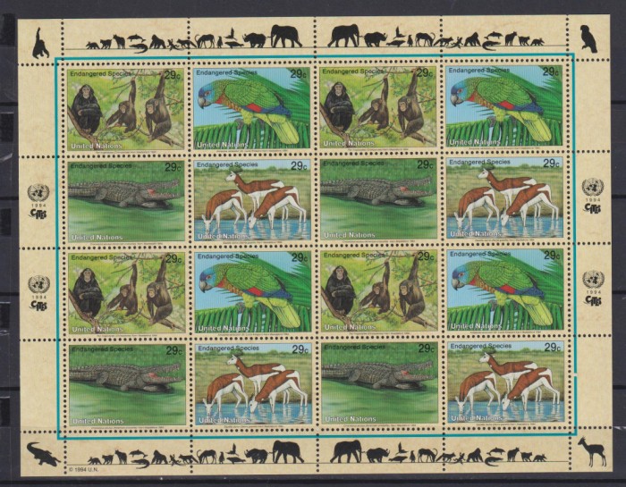 NATIUNILE UNITE U.S.A 1994 FAUNA MI.663-666 MNH