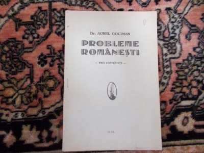 Probleme romanesti - Aurel Gociman foto