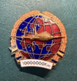 Insigna aviatie comerciala Romania comunista 10000000km de zbor