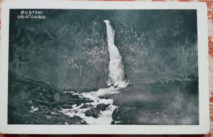 Carte postala, Busteni, Cascada Urlatoarea, 1928