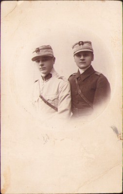 HST P622 Poză gradat v&amp;acirc;nători și plutonier TR rom&amp;acirc;n 1920 studio Krauss Craiova foto