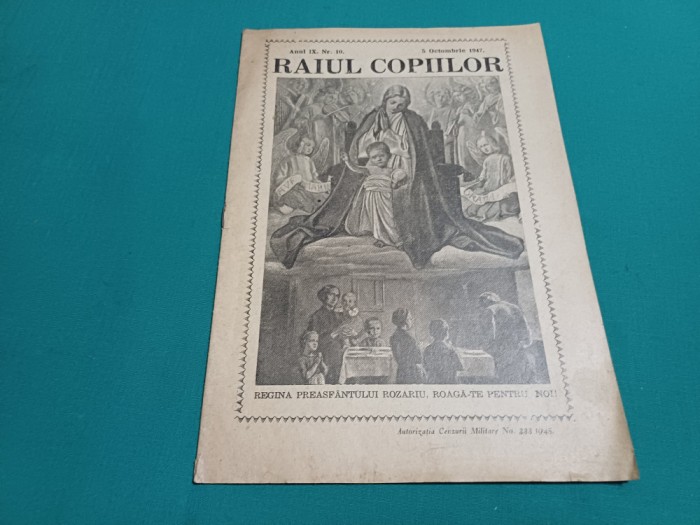 REVISTA RAIUL COPIILOR NR. 10 1947 *