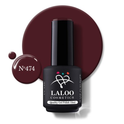 &amp;Nu;&amp;omicron;.474 Deep Maroon | Laloo gel polish 15ml foto
