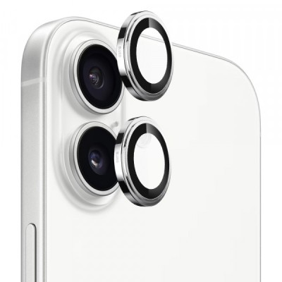 Folie de protectie Camera Spate Blueo Sapphire Crystal pentru Apple iPhone 17, Sticla Securizata, Argintie foto