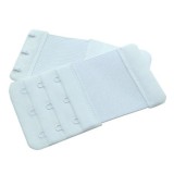 Cumpara ieftin Extensie elastica pentru sutien 3x3 prinderi, 10x4 cm - Alb, metal, Dactylion
