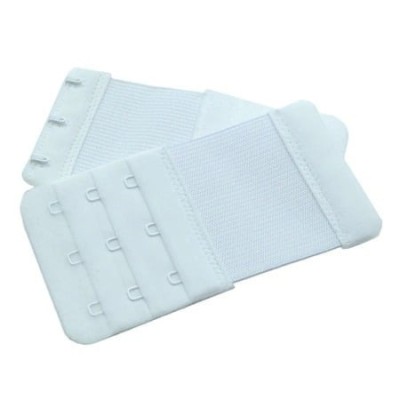 Extensie elastica pentru sutien 3x3 prinderi, 10x4 cm - Alb foto