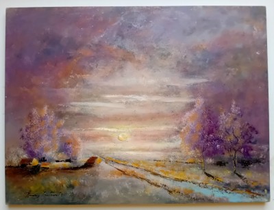 Peisaj pe inserat - semnat Henri Tistaert foto