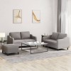 VidaXL Set de canapea cu perne, 3 piese, gri taupe, material textil 3201817