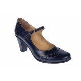 Cumpara ieftin Oferta marimea 35, 36 , - Pantofi dama eleganti din piele naturala bleumarin, TOC de 5cm - LP104BLM