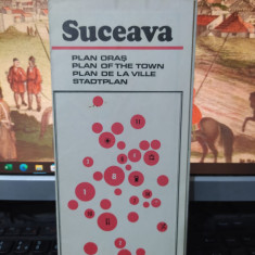 Suceava, Plan oraș, hartă, text în 4 limbi, Oficiul Național de Turism, 1970 109