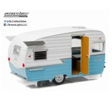 SHASTA AIRFLYTE 1961 albastru/alb MACHETA RULOTA SCARA 1/24 GREENLIGHT