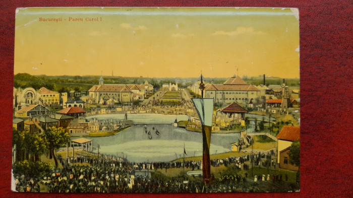 1906-Bucuresti-Parcu Carol I-Port Arthur din vr. exp.-C.P.necirc.-RARA