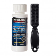 Minoxidil Kirkland 5%, 1 Luna Aplicare + Perie Curatare Impuritati, Tratament Pentru Barba / Scalp